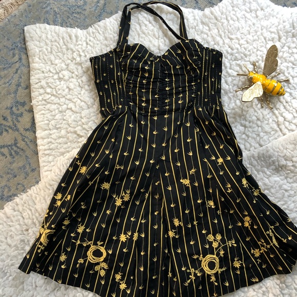 Anthropologie Ruched Martin Bird Dress - Picture 3 of 4